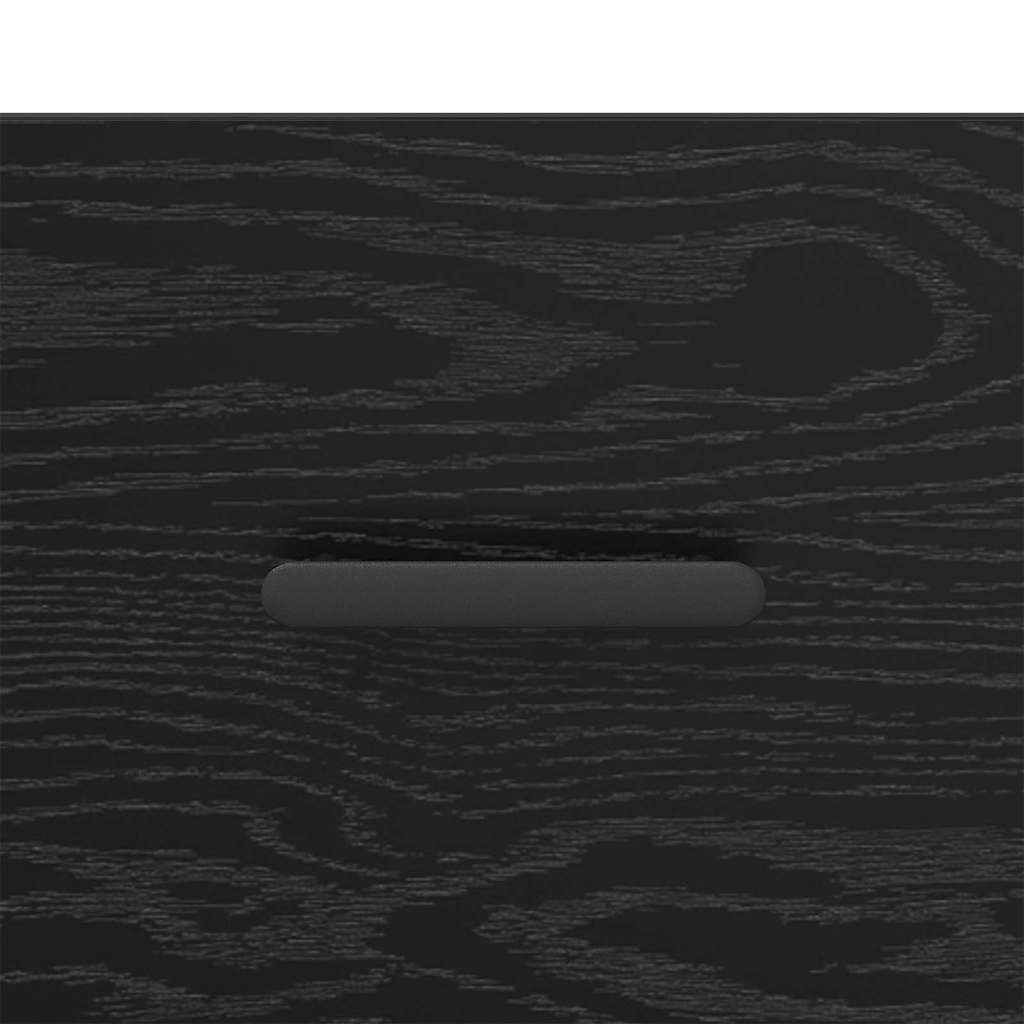 vidaXL Πλαϊνό γραφείο Μαύρη δρυς 34 x 34.5 x 90 εκ Επεξεργασμένο ξύλο