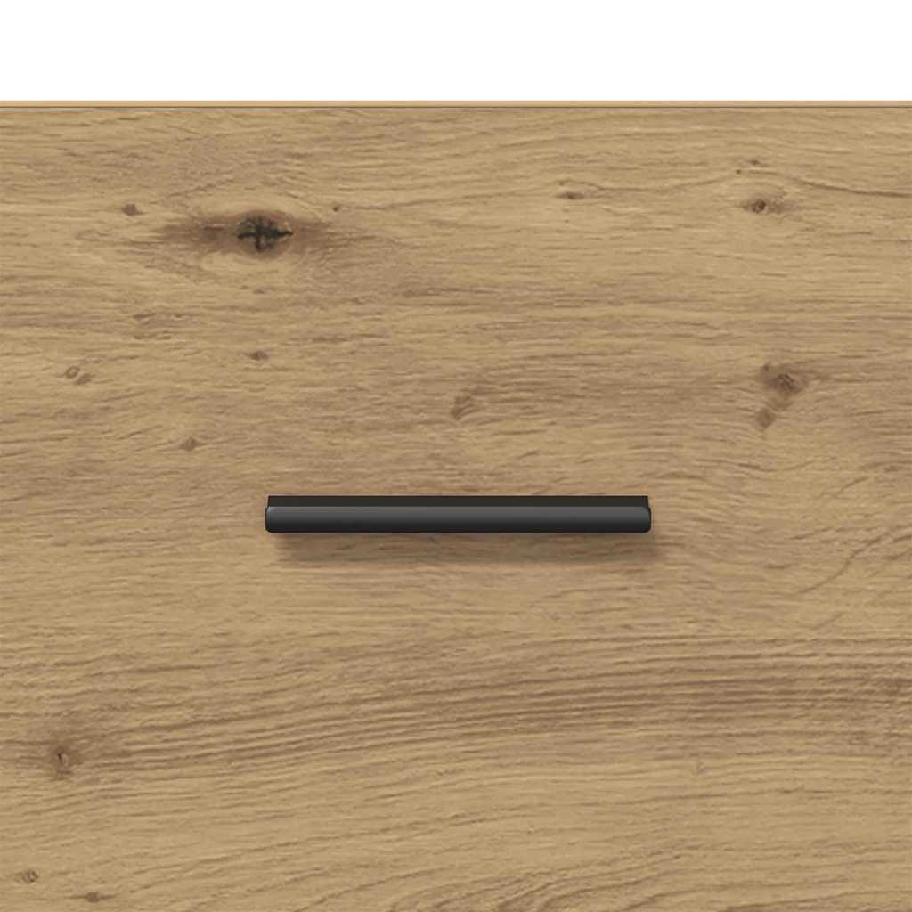 vidaXL Πλαϊνό γραφείο με συρτάρι artisan δρυς 34 x 34.5 x 90 εκ