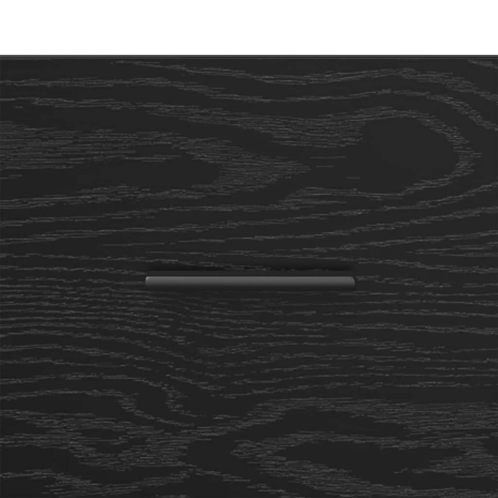 vidaXL Πλαϊνό γραφείο Μαύρη δρυς 34 x 34.5 x 90 εκ Επεξεργασμένο ξύλο