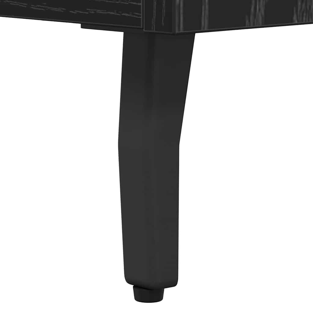 vidaXL Πλαϊνό γραφείο Μαύρη δρυς 34 x 34.5 x 90 εκ Επεξεργασμένο ξύλο