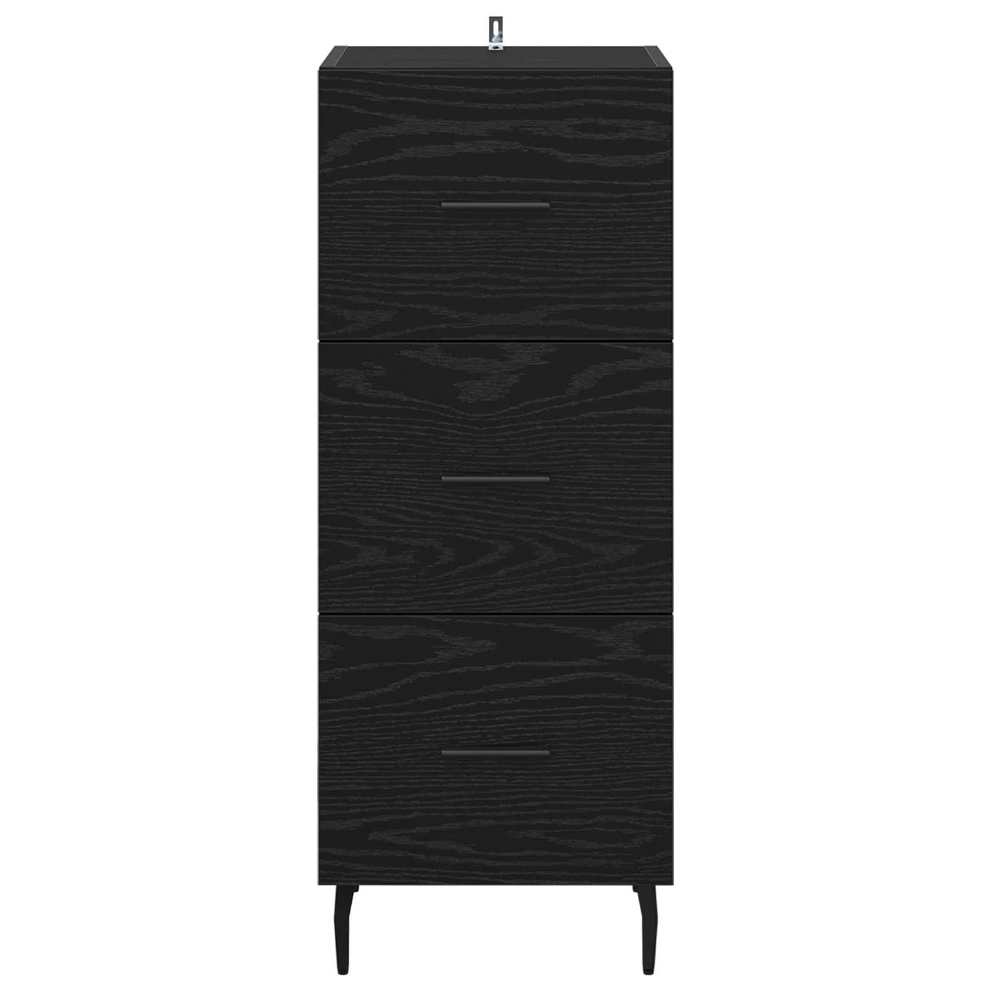 vidaXL Πλαϊνό γραφείο Μαύρη δρυς 34 x 34.5 x 90 εκ Επεξεργασμένο ξύλο