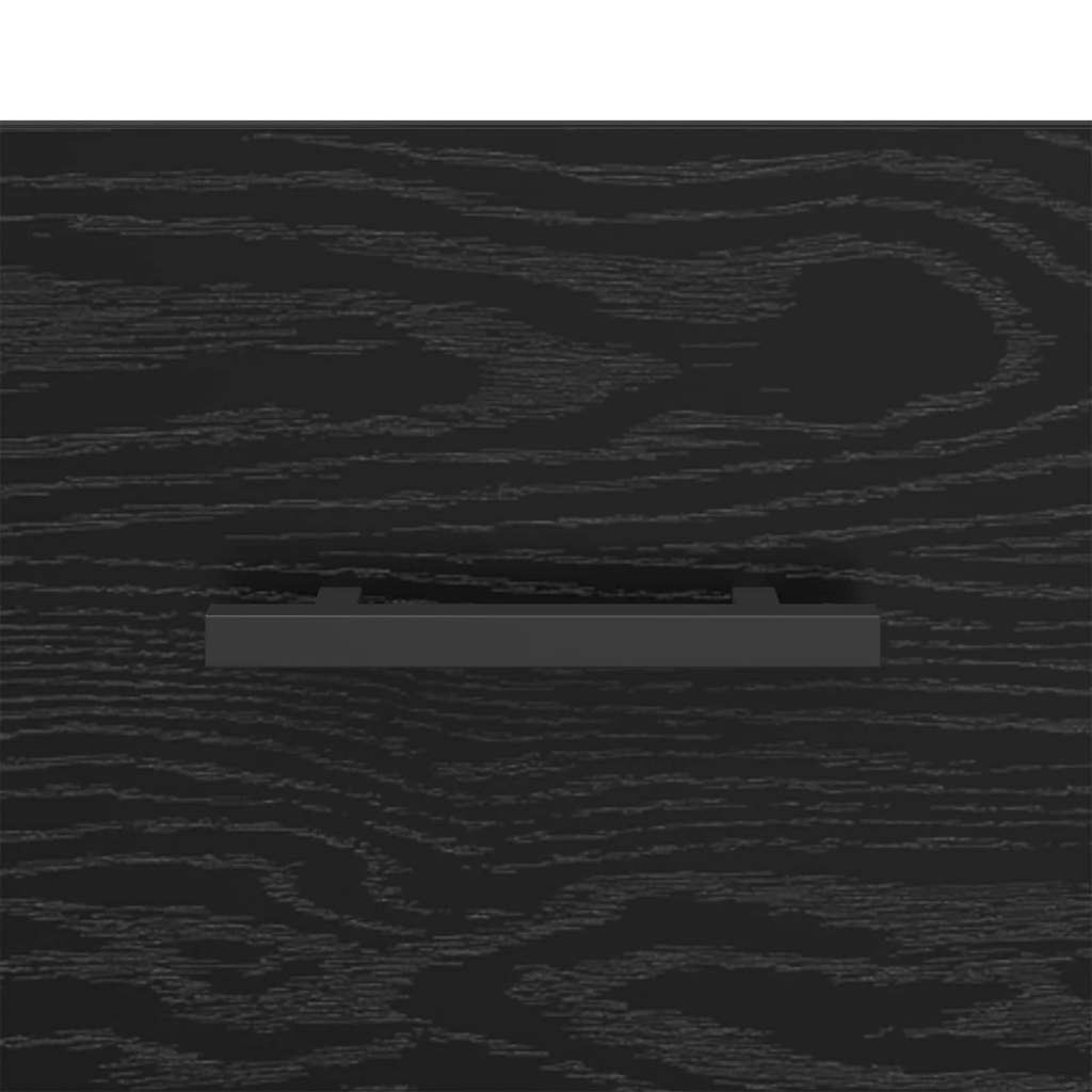 vidaXL Πλαϊνό γραφείο με συρτάρι Μαύρη Οξυά 34,5 x 34 x 90 εκ.