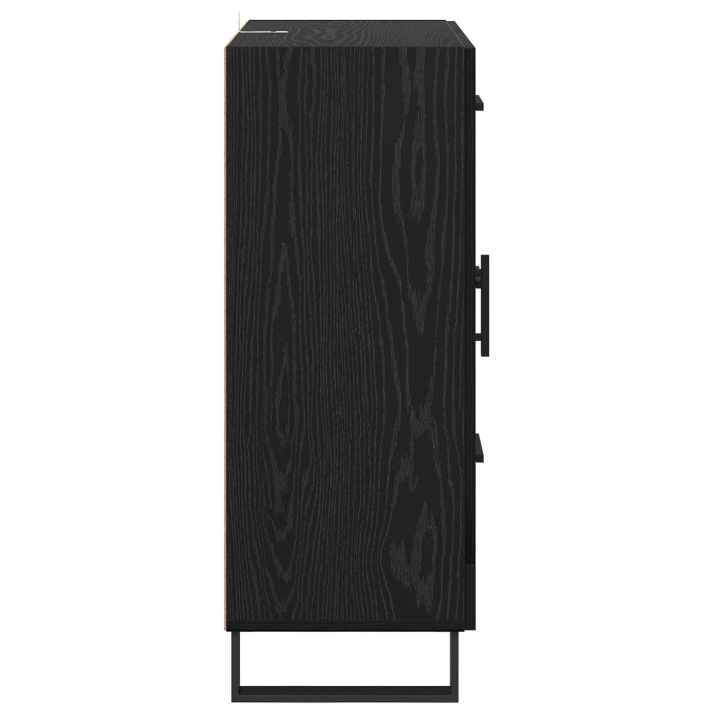 vidaXL Πλαϊνό γραφείο με συρτάρι Μαύρη Οξυά 69,5 x 34 x 90 εκ.