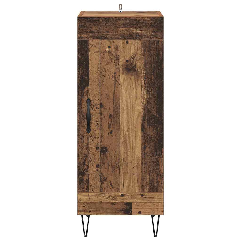 vidaXL Πλαϊνό γραφείο Παλιό Ξύλο 34,5 x 34 x 90 εκ.