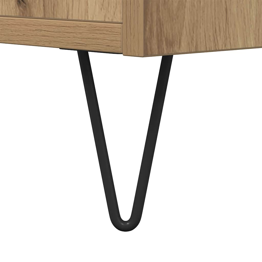 vidaXL Πλαϊνό γραφείο Artisan Oak 34,5 x 34 x 90 εκ.