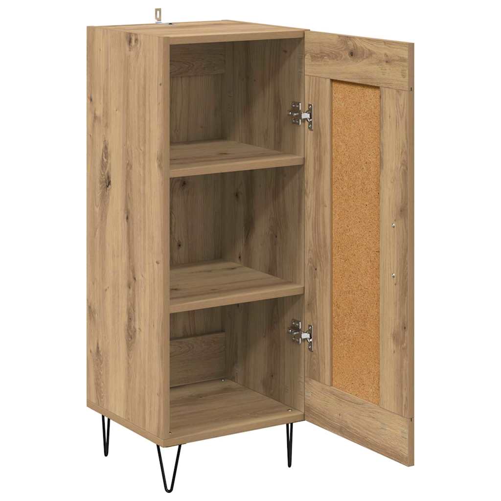 vidaXL Πλαϊνό γραφείο Artisan Oak 34,5 x 34 x 90 εκ.