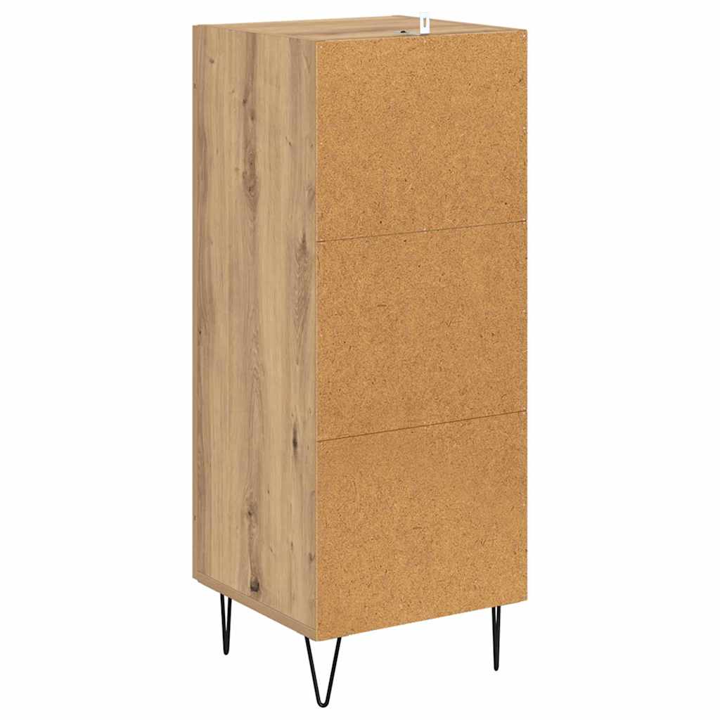 vidaXL Πλαϊνό γραφείο Artisan Oak 34,5 x 34 x 90 εκ.
