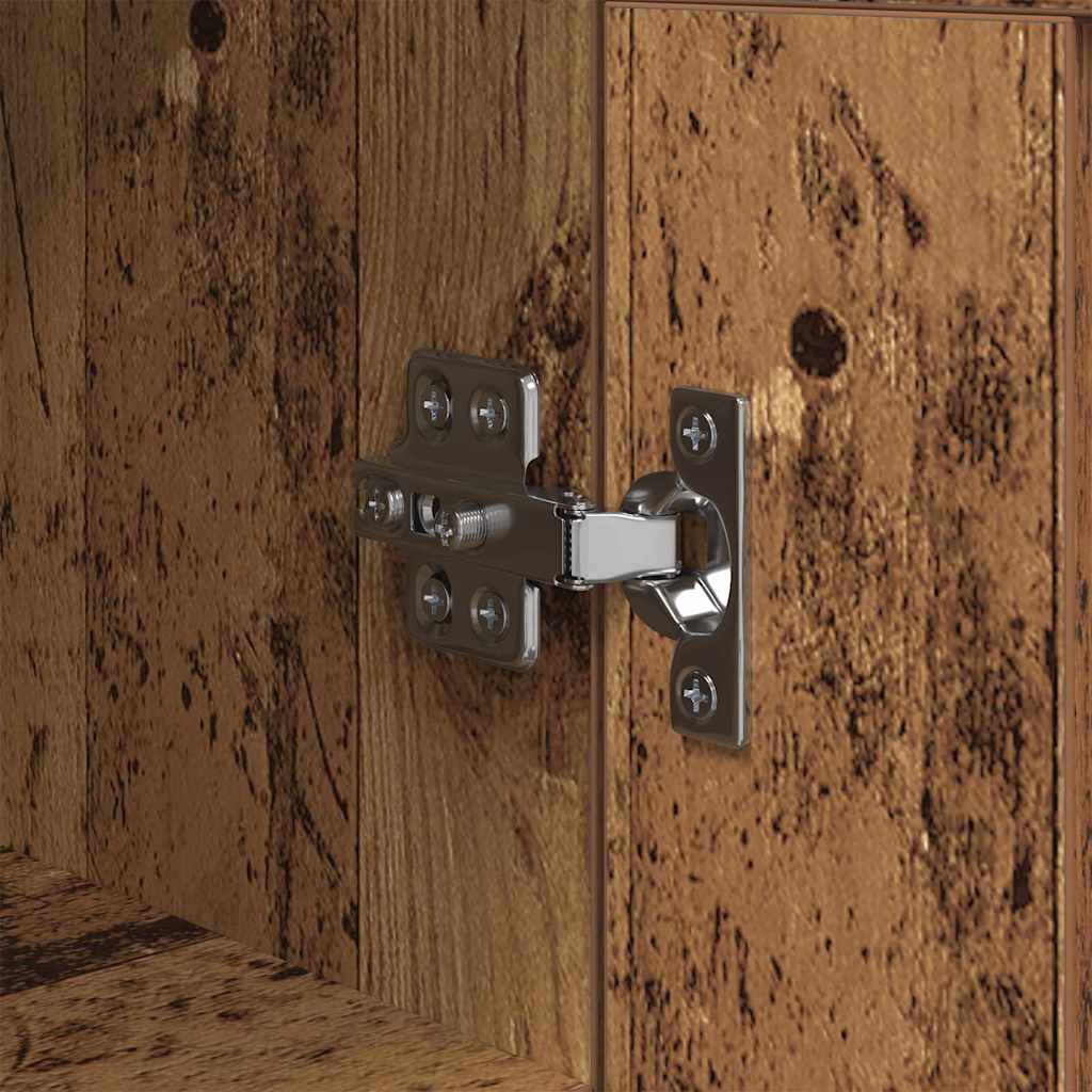 vidaXL Πλαϊνό γραφείο Παλιό Ξύλο 34,5 x 34 x 90 εκ.