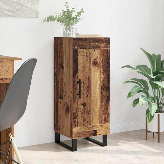 vidaXL Πλαϊνό γραφείο Παλιό Ξύλο 34,5 x 34 x 90 εκ.
