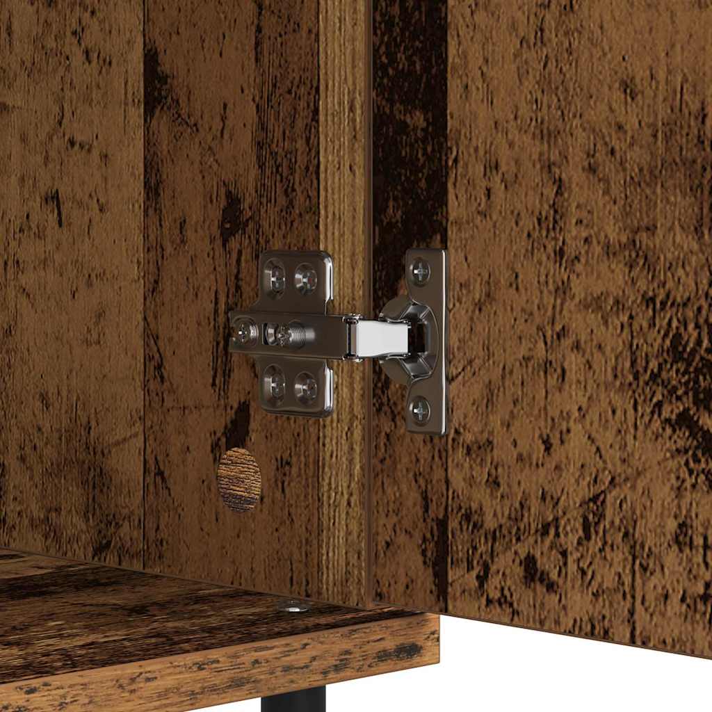 vidaXL Πλαϊνό γραφείο 2 pcs Παλιό Ξύλο 40 x 35 x 70 εκ.