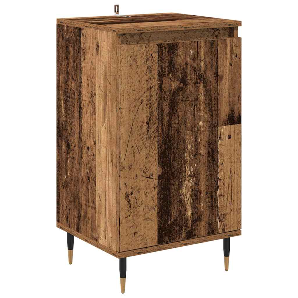 vidaXL Πλαϊνό γραφείο 2 pcs Παλιό Ξύλο 40 x 35 x 70 εκ.