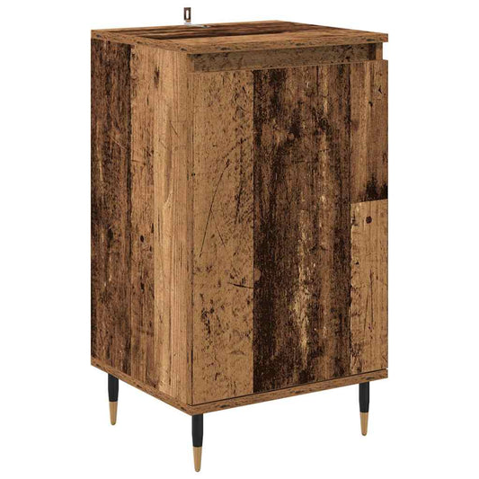 vidaXL Πλαϊνό γραφείο 2 pcs Παλιό Ξύλο 40 x 35 x 70 εκ.