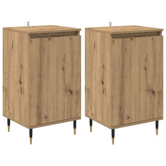 vidaXL Πλαϊνό γραφείο 2 pcs Artisan Oak 40 x 35 x 70 εκ.