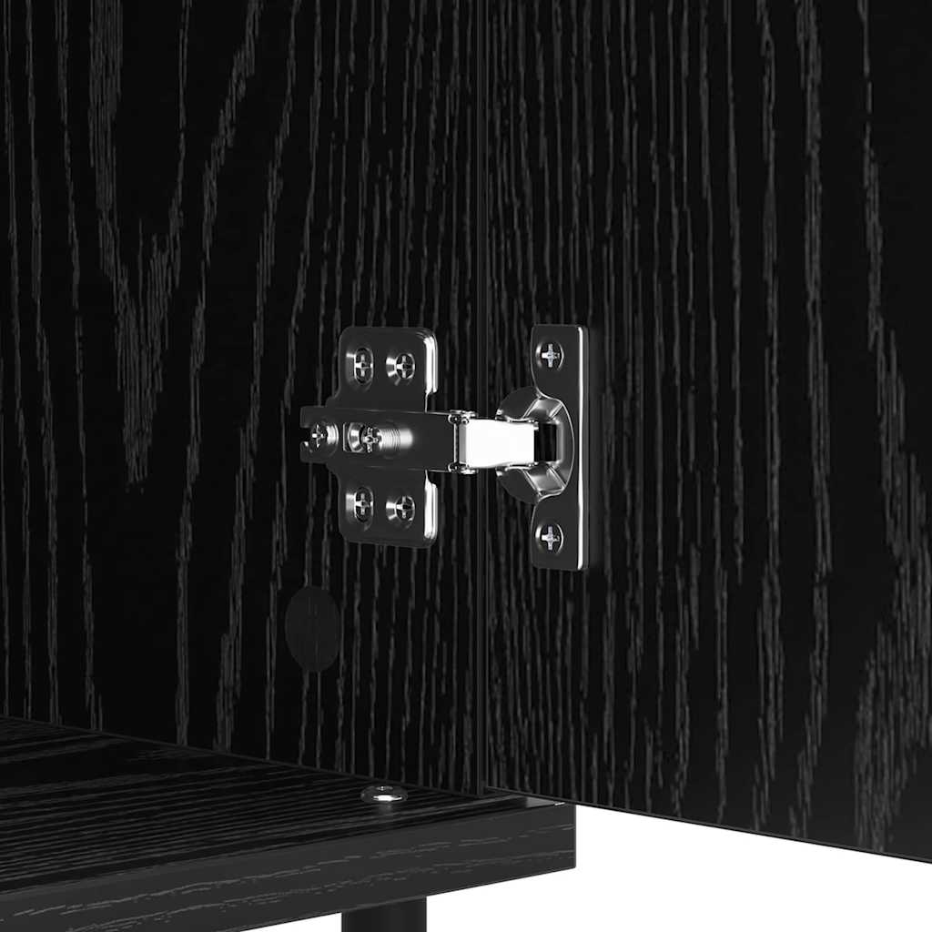 vidaXL Πλαϊνό γραφείο 2 pcs Μαύρη Οξυά 40 x 35 x 70 εκ.