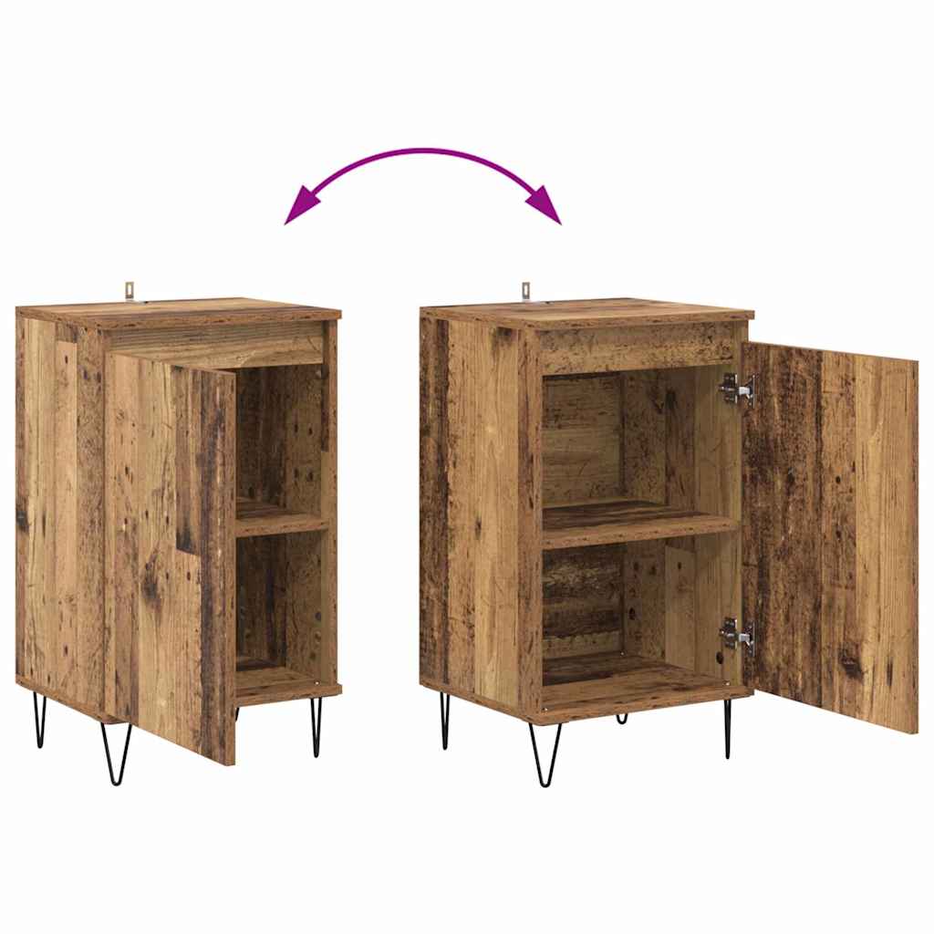 vidaXL Πλαϊνό γραφείο Παλιό ξύλο 40 x 35 x 70 εκ. Επεξεργασμένο ξύλο