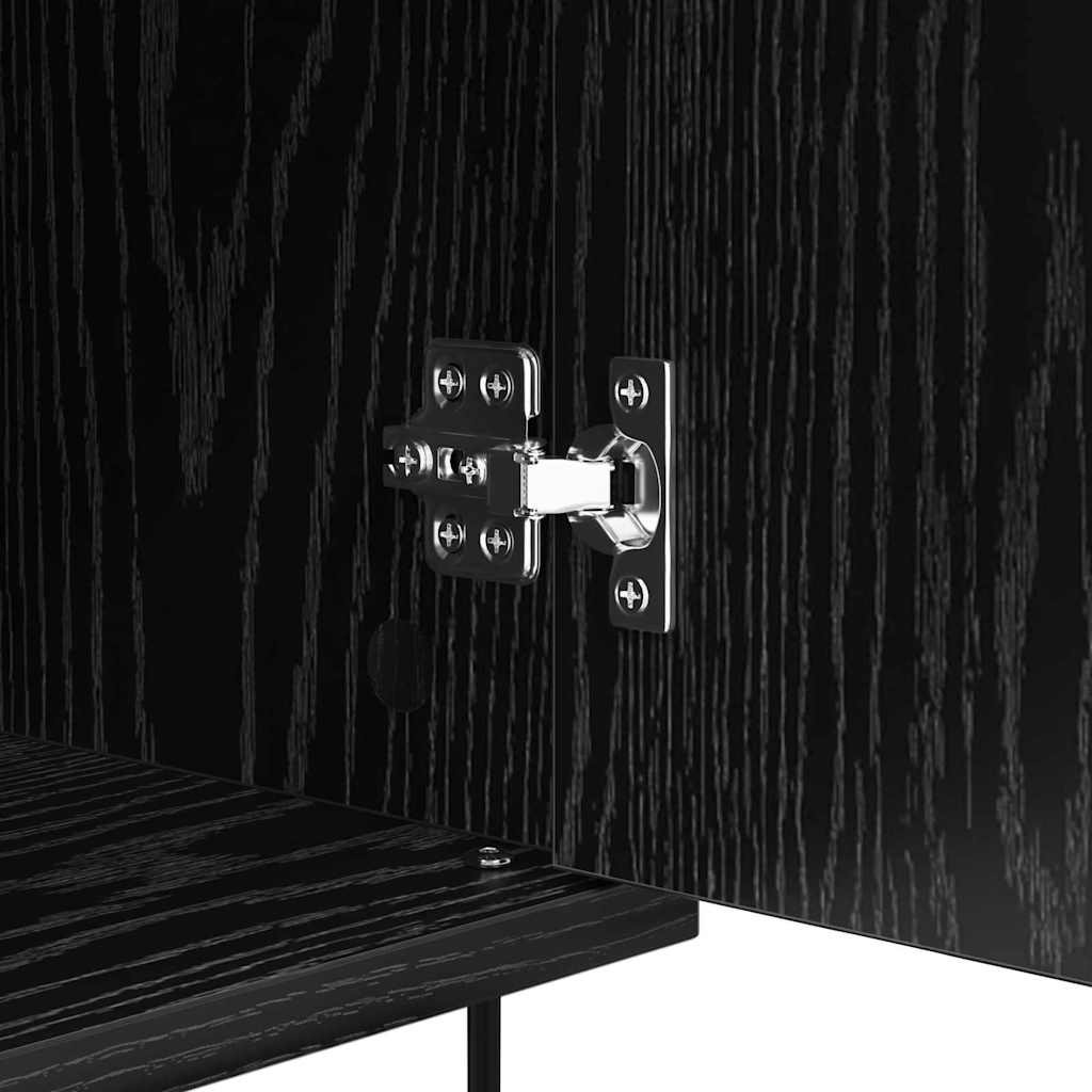 vidaXL Πλαϊνό γραφείο Μαύρη Οξυά 40 x 35 x 70 εκ. Επεξεργασμένο ξύλο