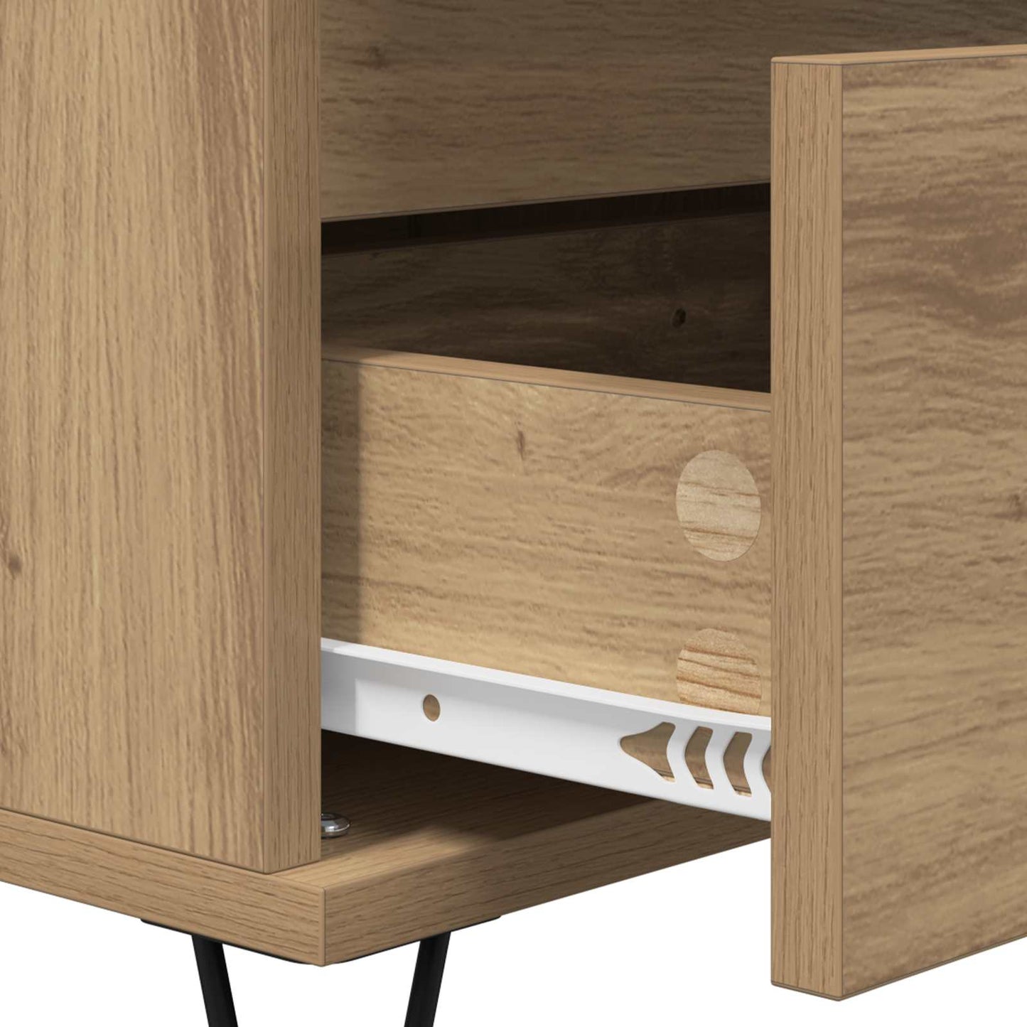 vidaXL Πλαϊνό γραφείο με συρτάρι Artisan Oak 40 x 35 x 70 εκ.
