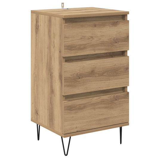 vidaXL Πλαϊνό γραφείο με συρτάρι Artisan Oak 40 x 35 x 70 εκ.