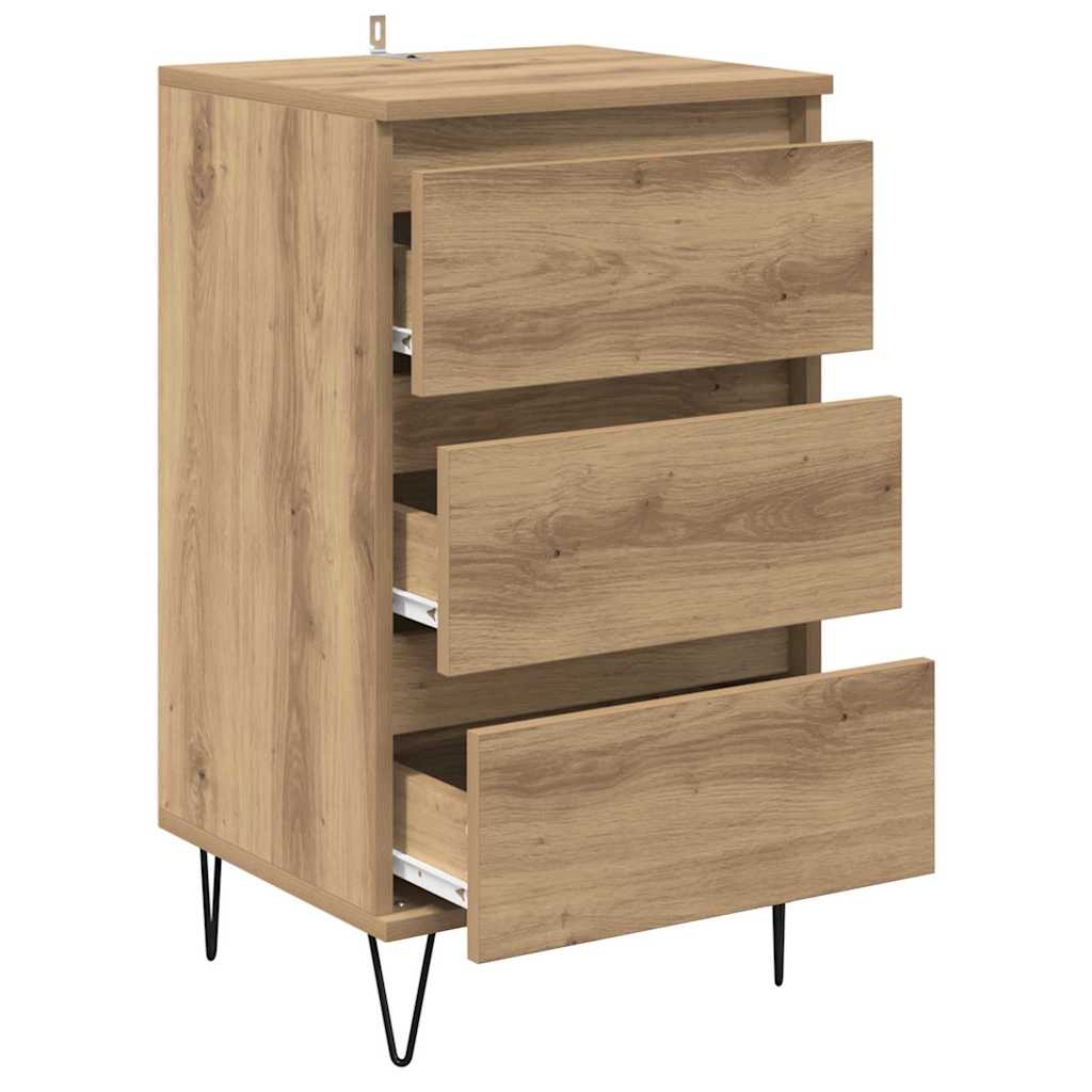 vidaXL Πλαϊνό γραφείο με συρτάρι Artisan Oak 40 x 35 x 70 εκ.