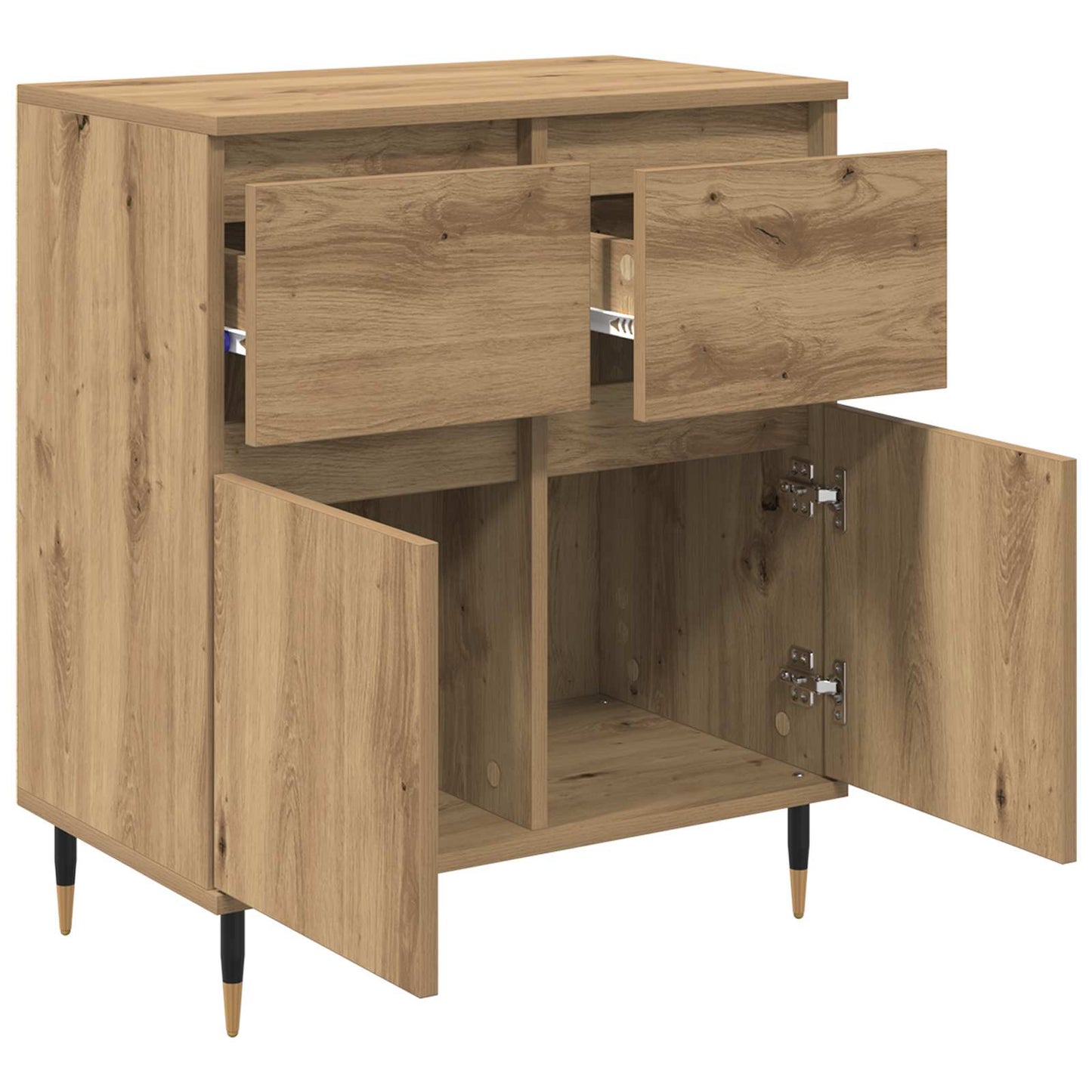 vidaXL Πλαϊνό γραφείο με συρτάρι Artisan Oak 60 x 35 x 70 cm