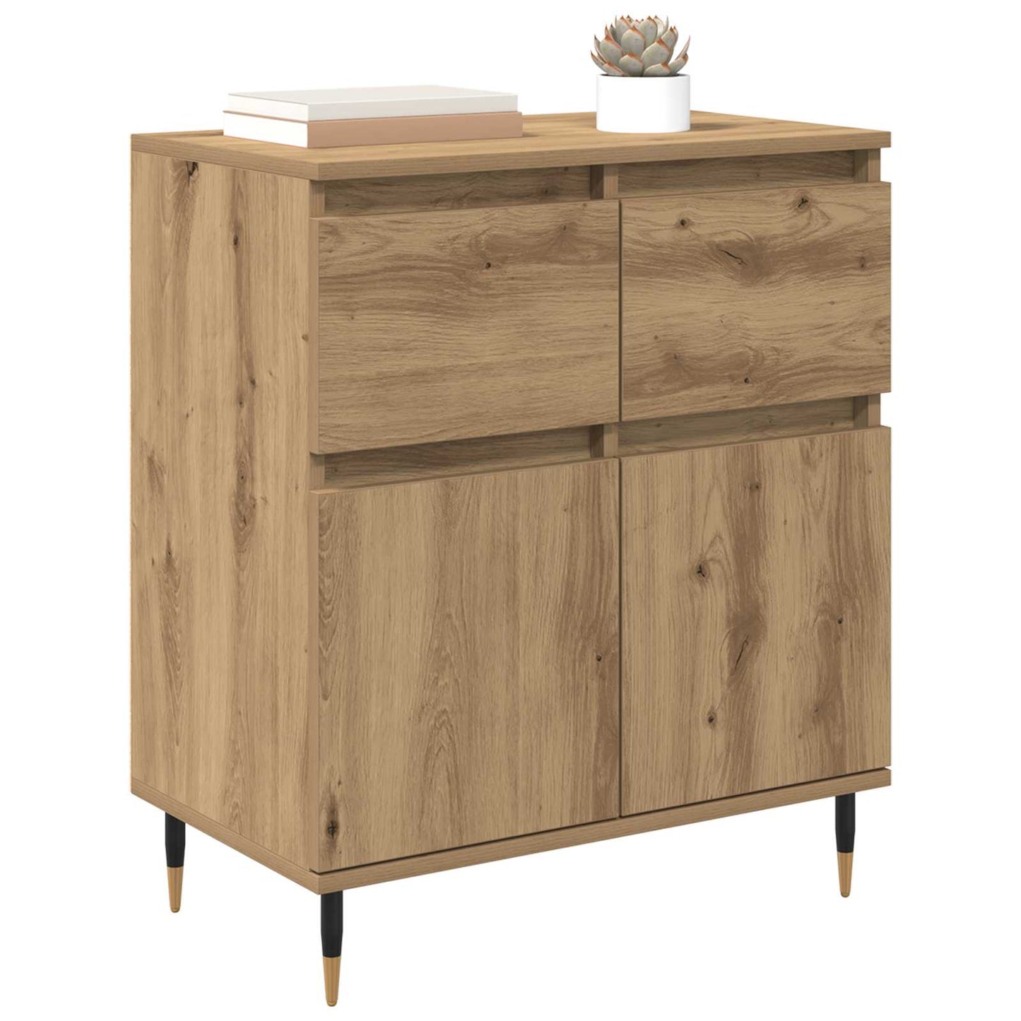 vidaXL Πλαϊνό γραφείο με συρτάρι Artisan Oak 60 x 35 x 70 cm