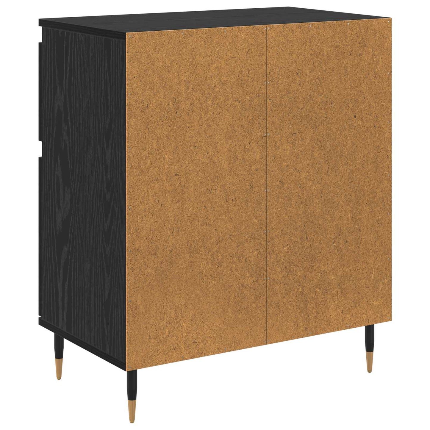 vidaXL Πλαϊνό γραφείο με συρτάρι Μαύρη Οξυά 60 x 35 x 70 cm