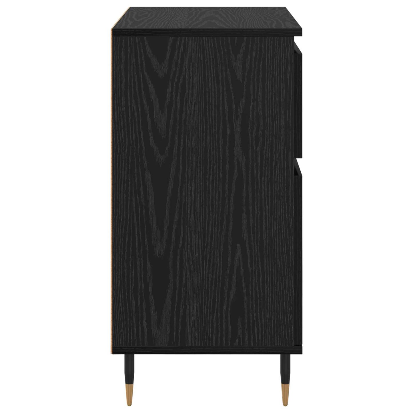 vidaXL Πλαϊνό γραφείο με συρτάρι Μαύρη Οξυά 60 x 35 x 70 cm
