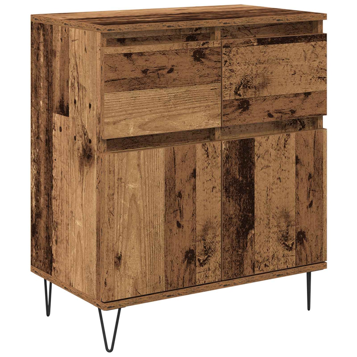 vidaXL Πλαϊνό γραφείο με συρτάρι Παλιό Ξύλο 60 x 35 x 70 cm