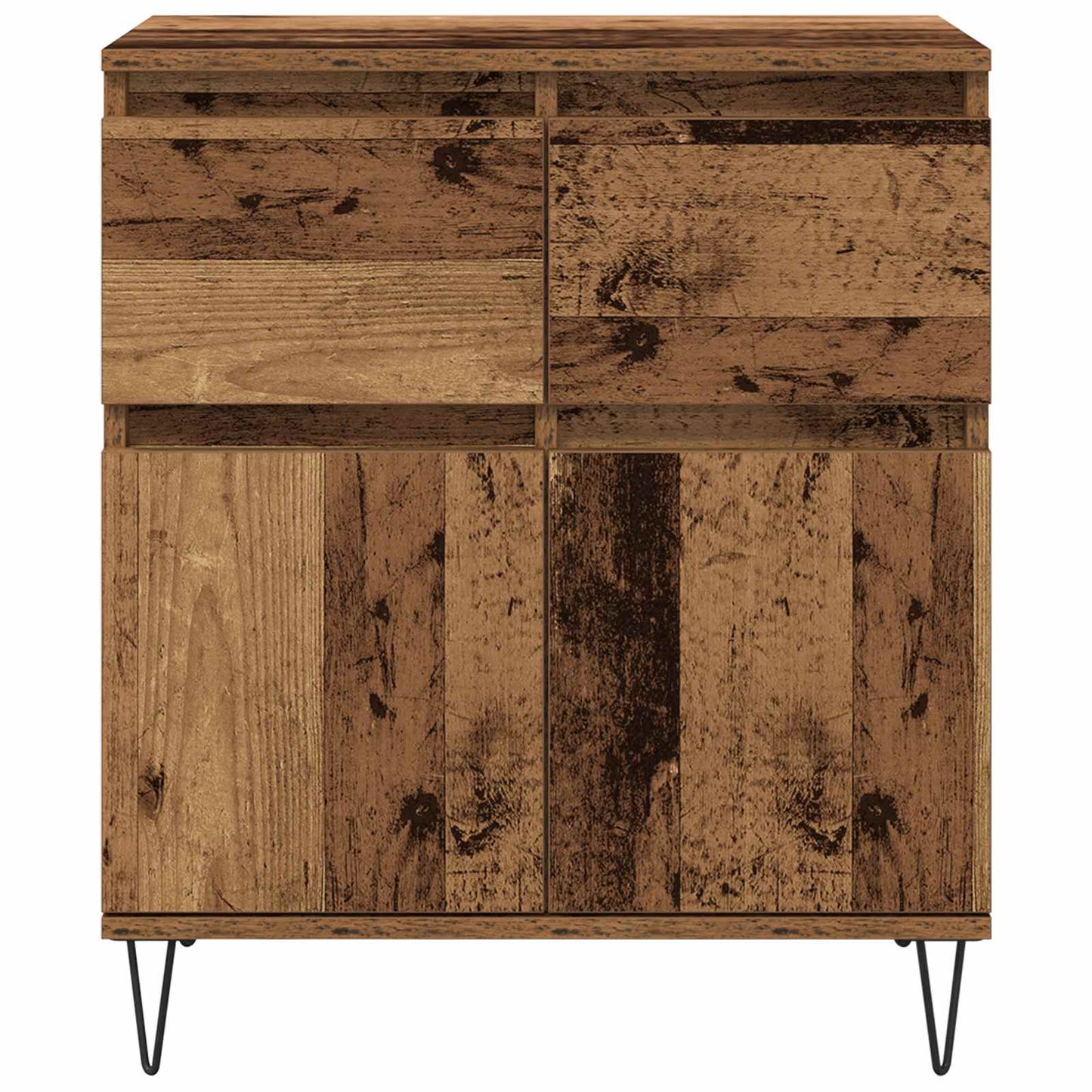 vidaXL Πλαϊνό γραφείο με συρτάρι Παλιό Ξύλο 60 x 35 x 70 cm