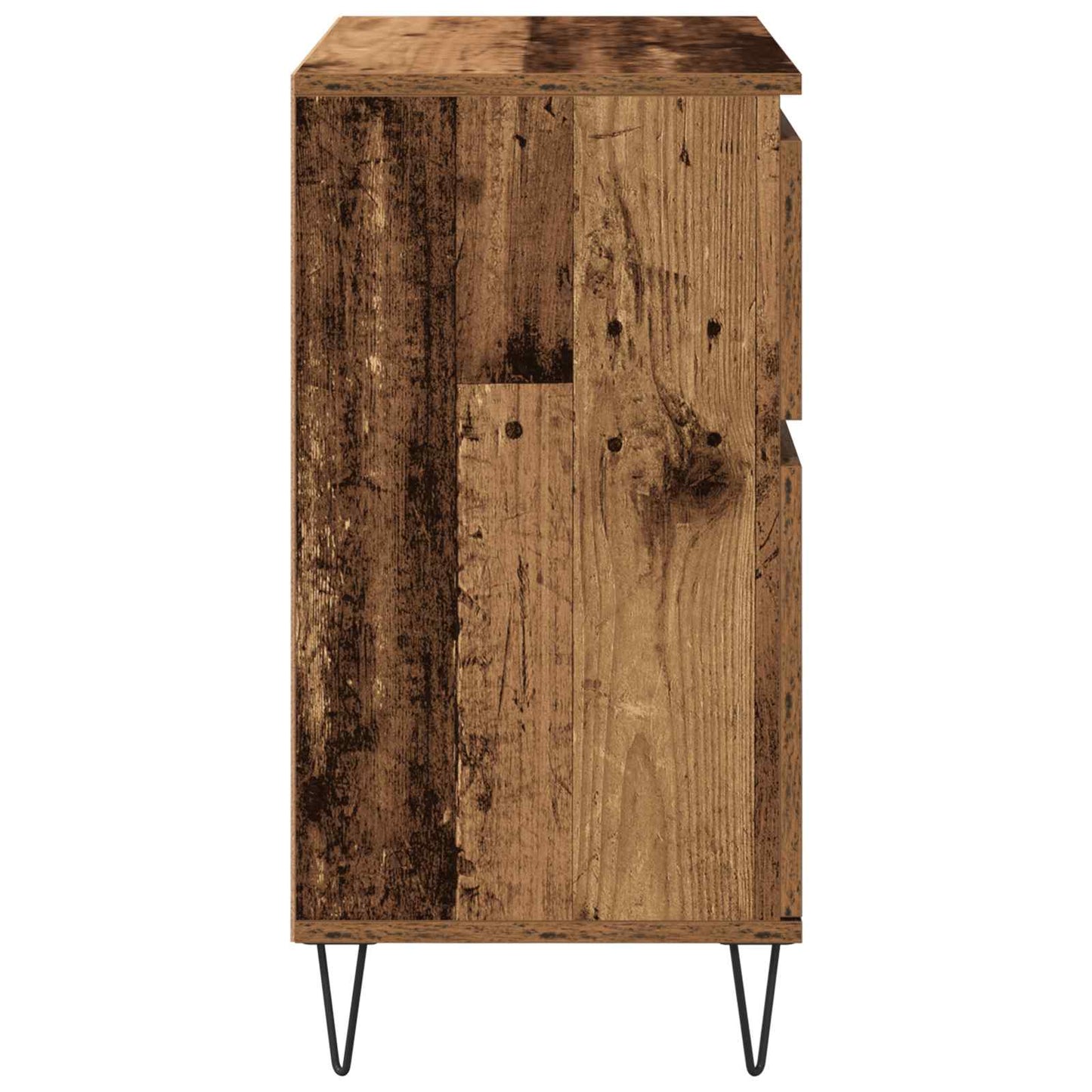 vidaXL Πλαϊνό γραφείο με συρτάρι Παλιό Ξύλο 60 x 35 x 70 cm