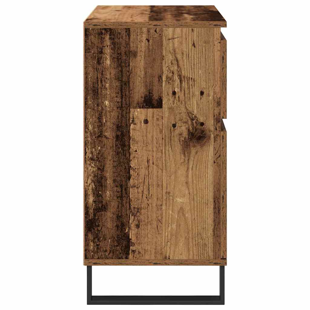 vidaXL Πλαϊνό γραφείο με συρτάρι Παλιό Ξύλο 60 x 35 x 70 cm