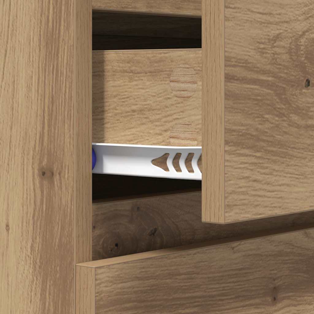 vidaXL Πλαϊνό γραφείο με συρτάρι Artisan Oak 60 x 35 x 70 cm