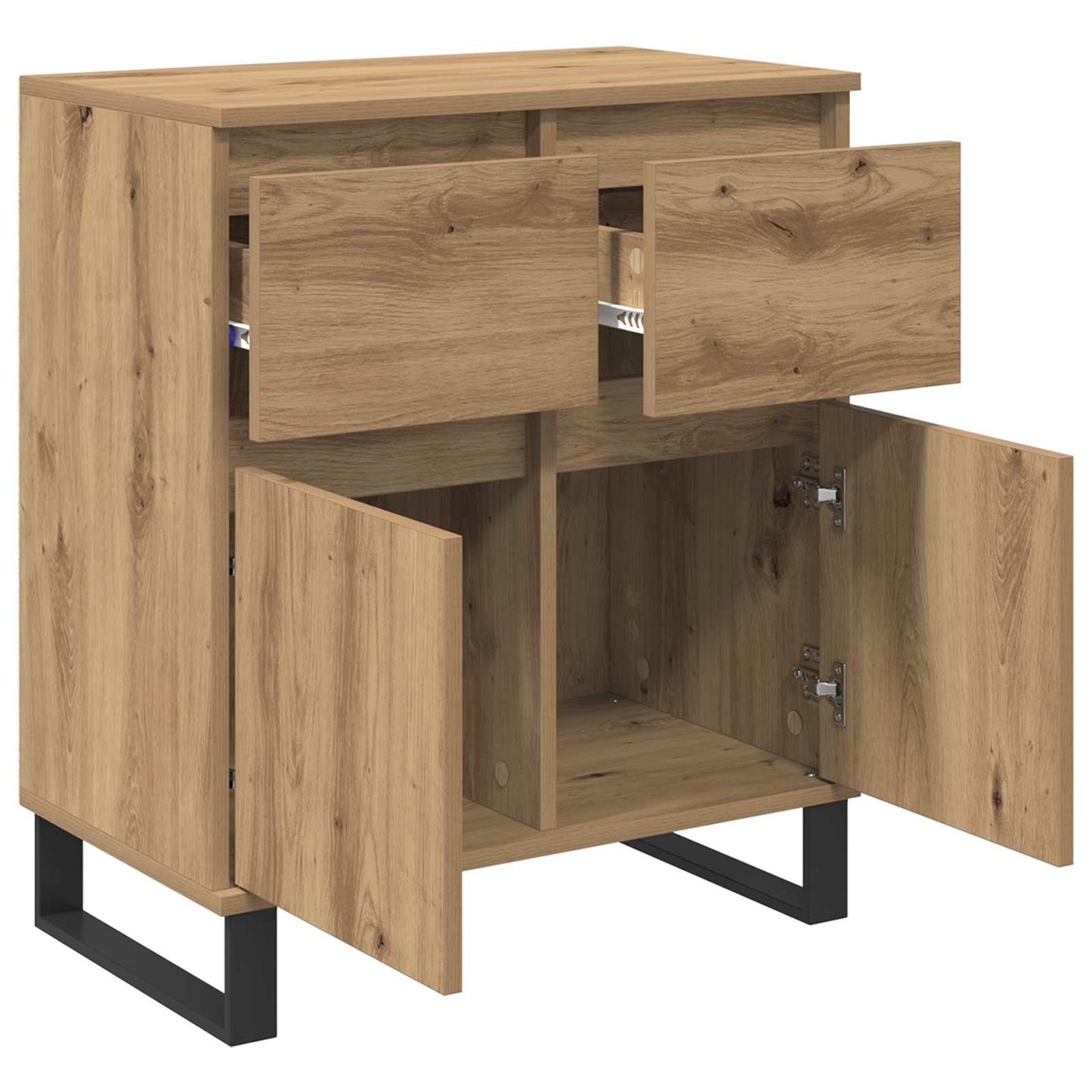 vidaXL Πλαϊνό γραφείο με συρτάρι Artisan Oak 60 x 35 x 70 cm
