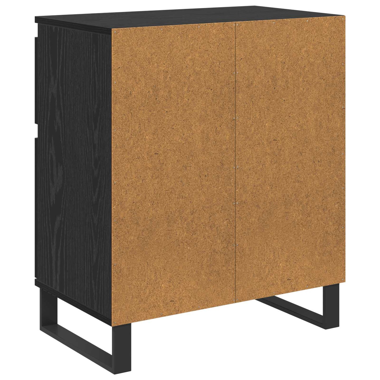 vidaXL Πλαϊνό γραφείο με συρτάρι Μαύρη Οξυά 60 x 35 x 70 cm