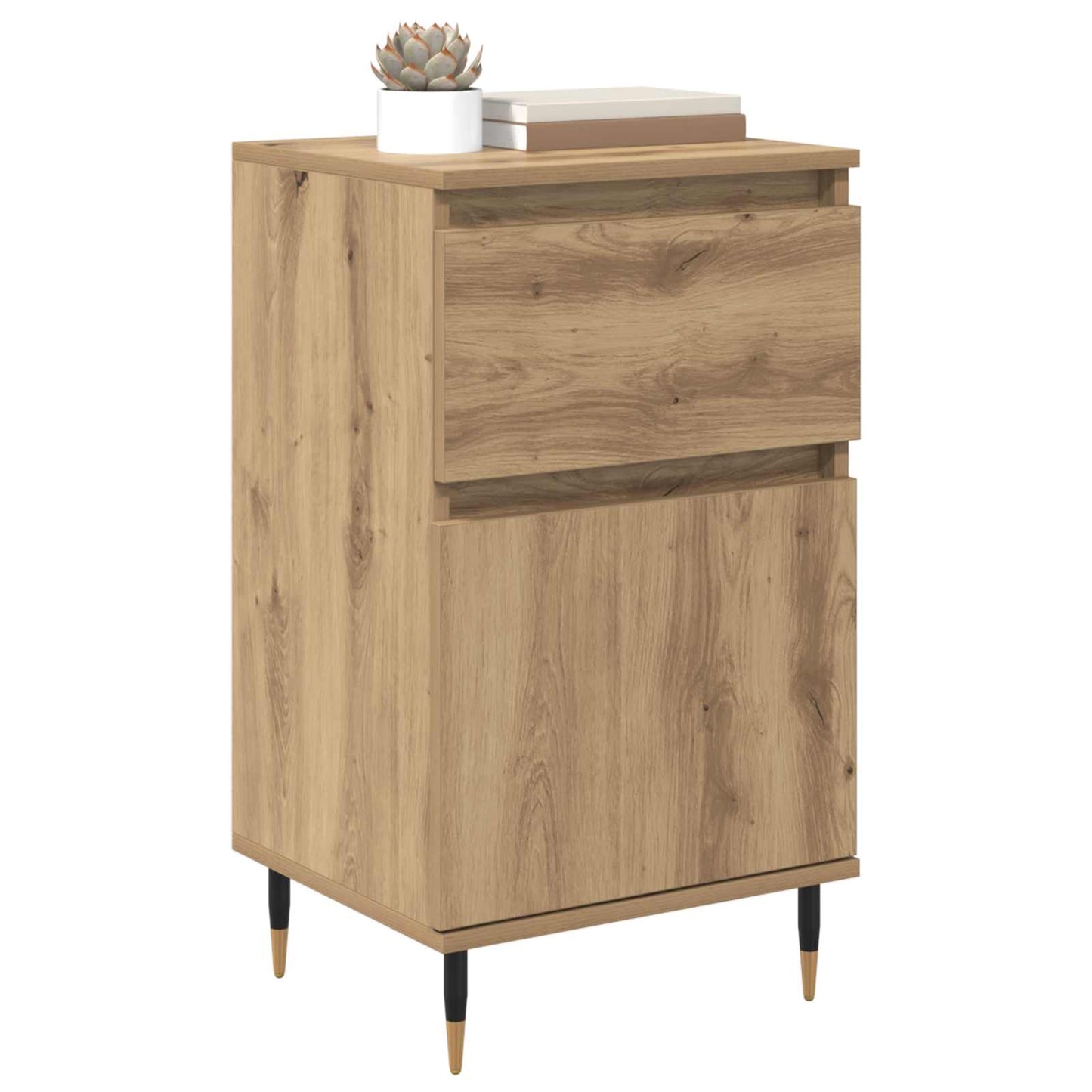vidaXL Πλαϊνό γραφείο με συρτάρι Artisan Oak 40 x 35 x 70 εκ.