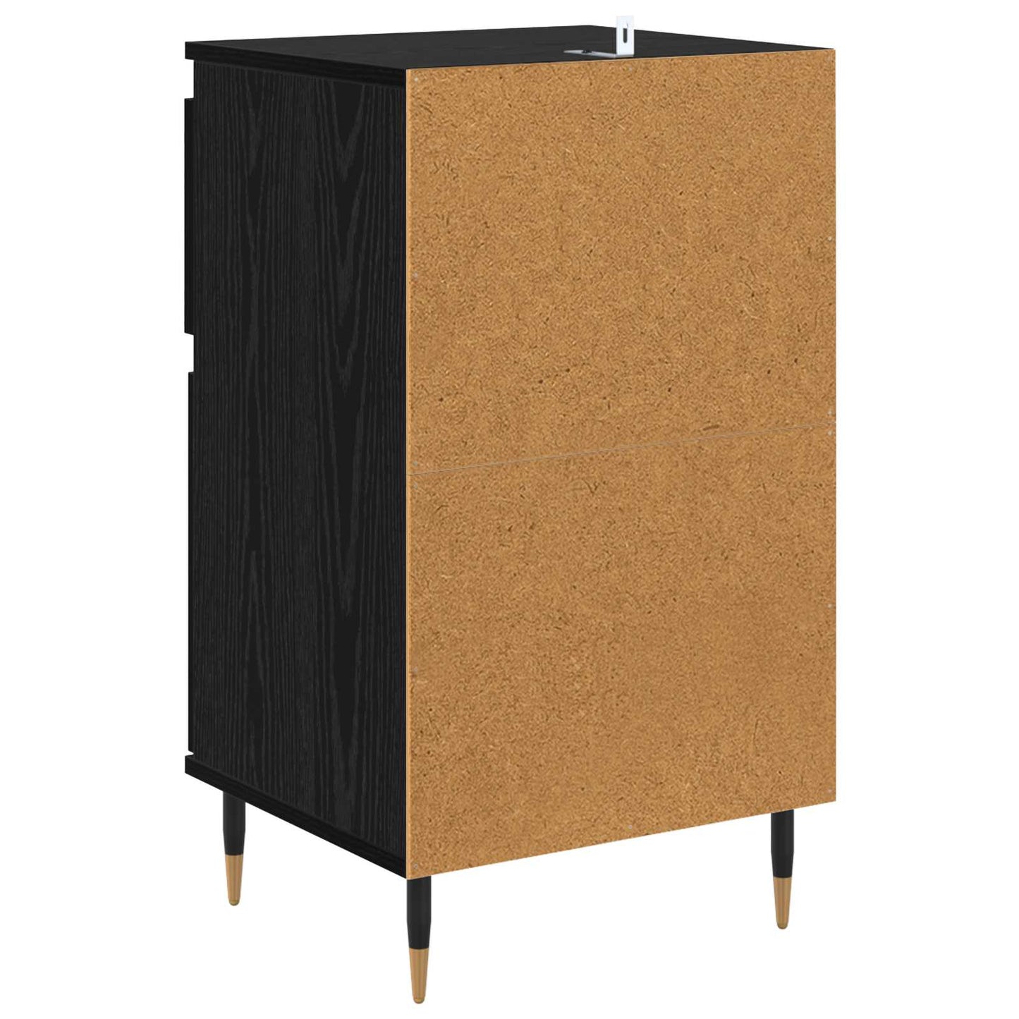 vidaXL Πλαϊνό γραφείο με συρτάρι Μαύρη Οξυά 40 x 35 x 70 εκ.