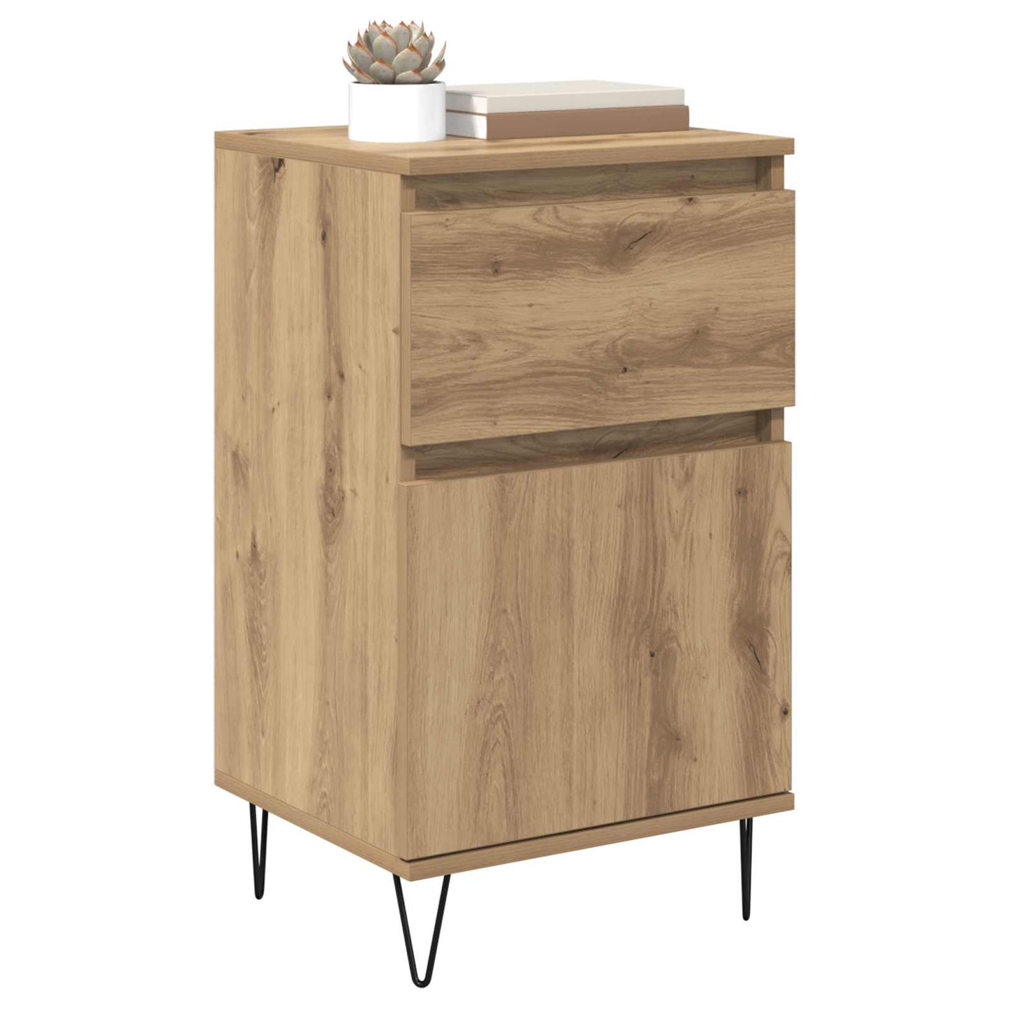 vidaXL Πλαϊνό γραφείο artisan δρυς 35 x 40 x 70 εκ. Επεξεργασμένο ξύλο