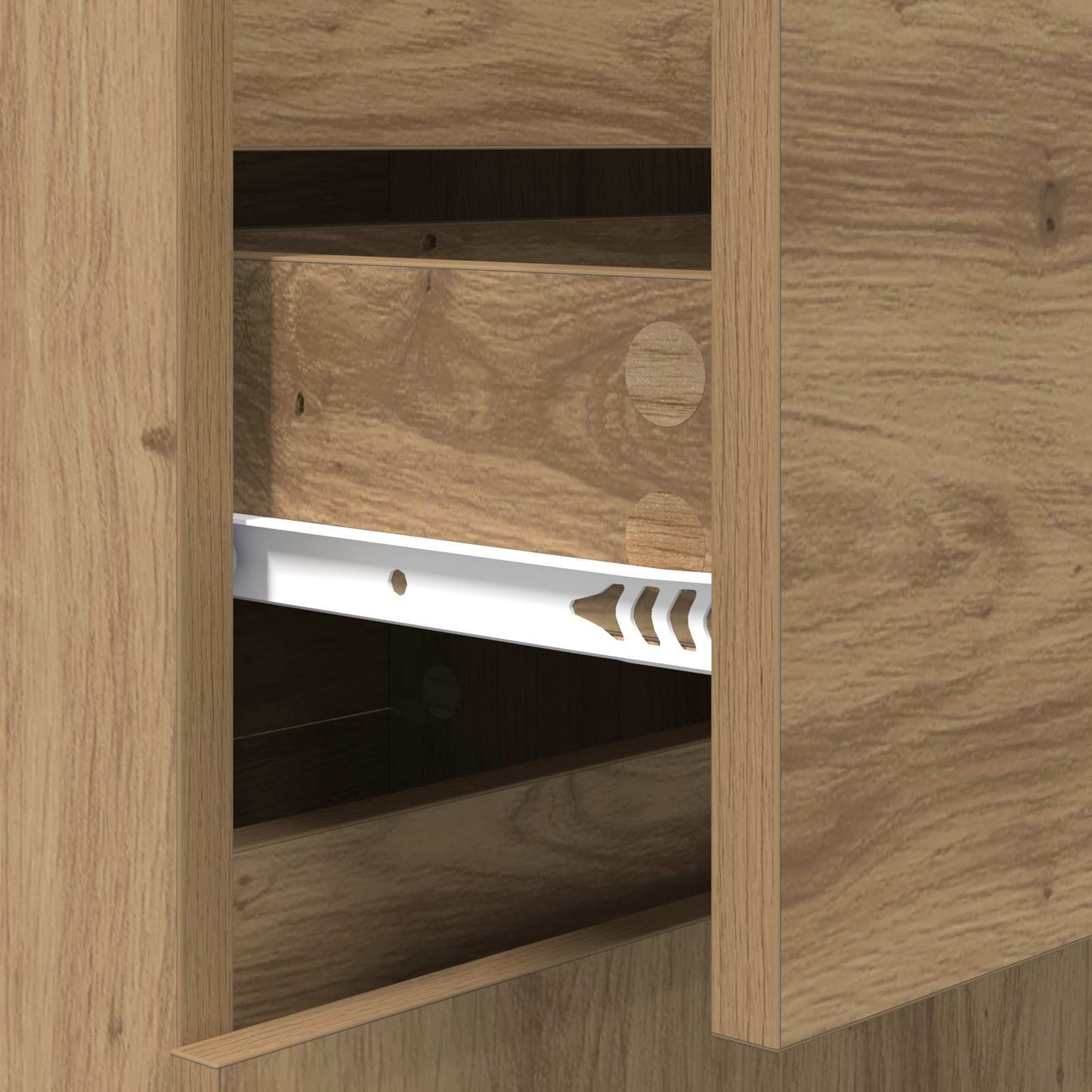 vidaXL Πλαϊνό γραφείο artisan δρυς 35 x 40 x 70 εκ. Επεξεργασμένο ξύλο