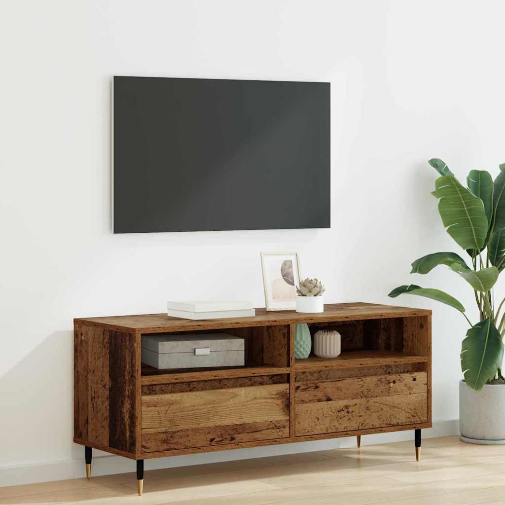 vidaXL Ντουλάπι TV με συρτάρι Παλιό Ξύλο 100 x 34,5 x 44,5 εκ.