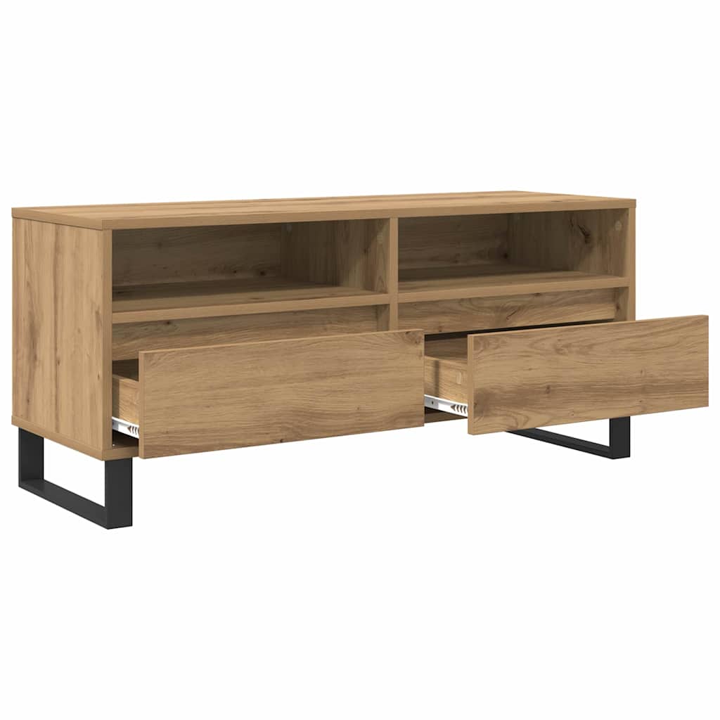 vidaXL Ντουλάπι TV με συρτάρι Artisan Oak 100 x 34,5 x 44,5 εκ.