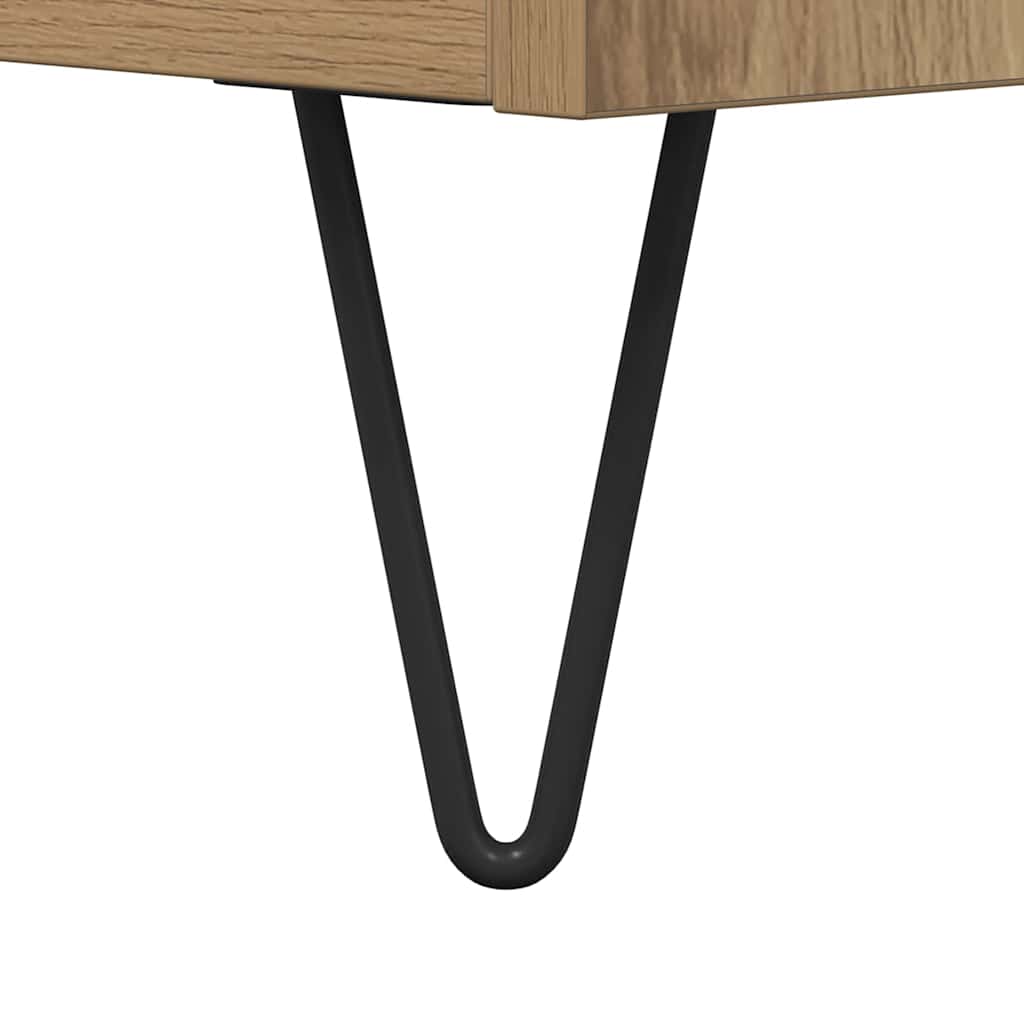 vidaXL Ντουλάπι δίσκων βινυλίου Artisan Oak 121 x 38 x 48 cm