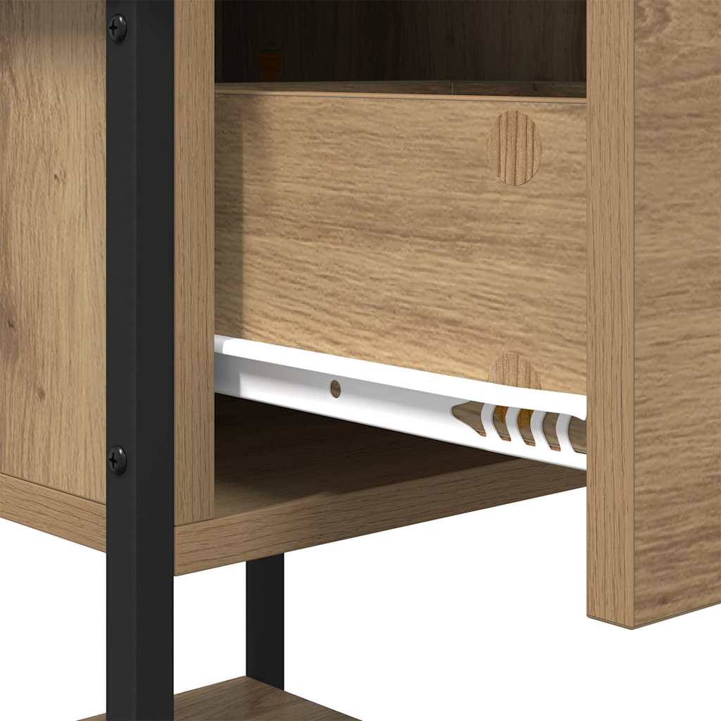 vidaXL Κομοδίνο Artisan Oak 34 x 35,5 x 45 εκ Επεξεργασμένο ξύλο