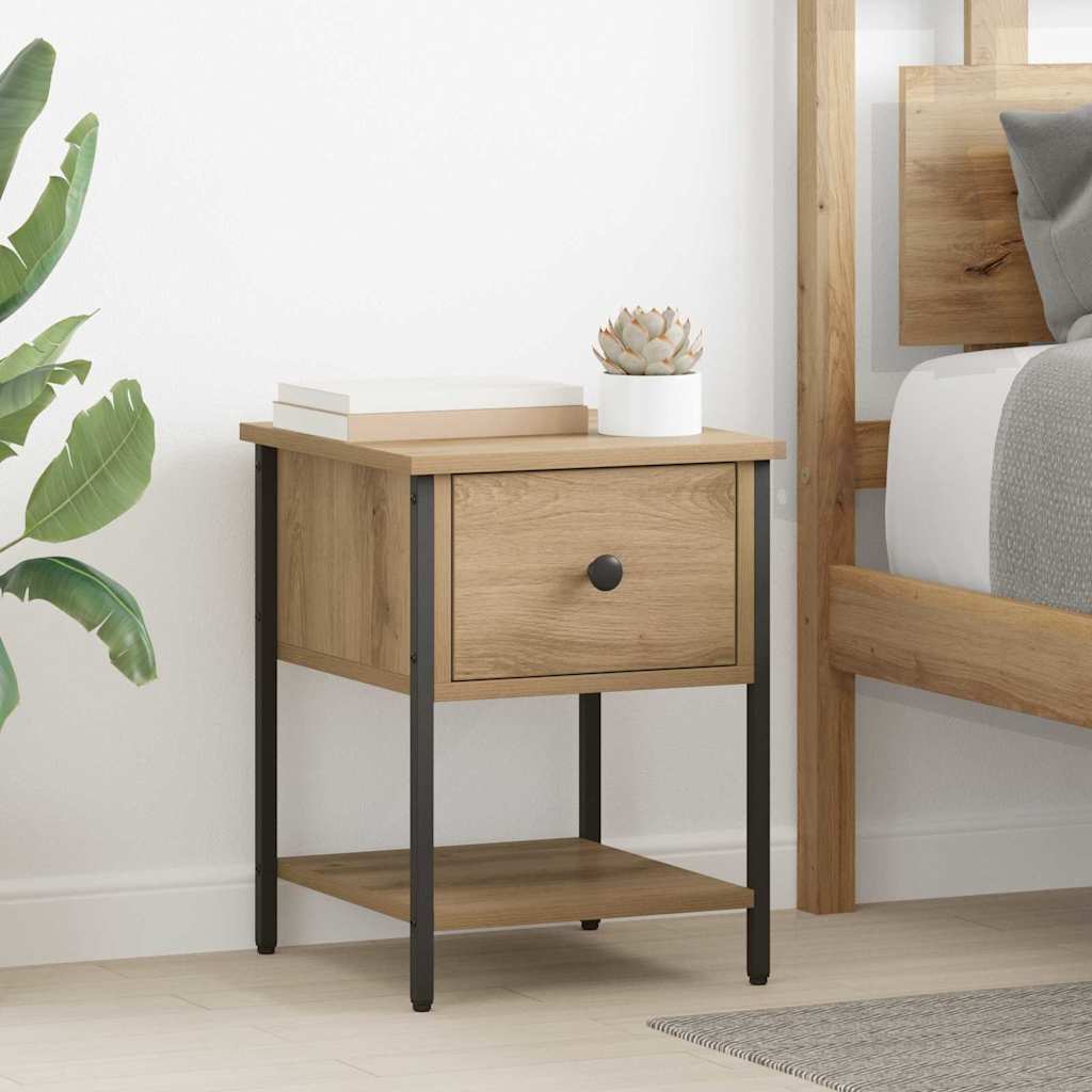 vidaXL Κομοδίνο Artisan Oak 34 x 35,5 x 45 εκ Επεξεργασμένο ξύλο