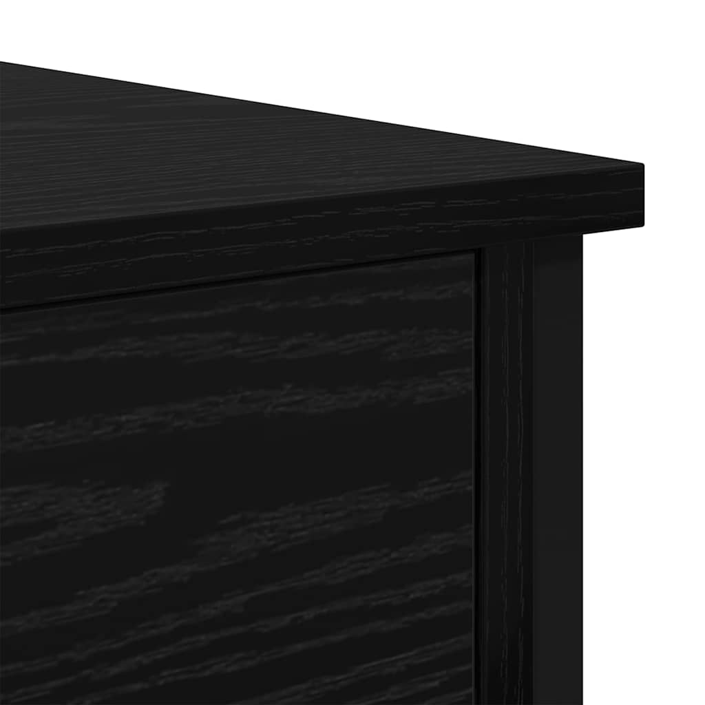 vidaXL Κομοδίνο Μαύρη Οξυά 34 x 35,5 x 45 εκ Επεξεργασμένο ξύλο