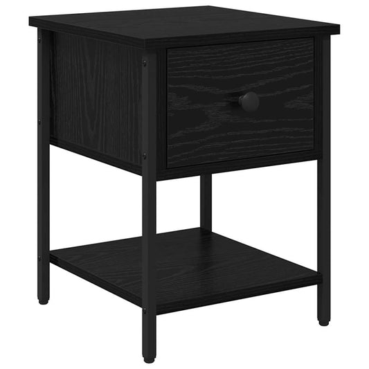 vidaXL Κομοδίνο Μαύρη Οξυά 34 x 35,5 x 45 εκ Επεξεργασμένο ξύλο
