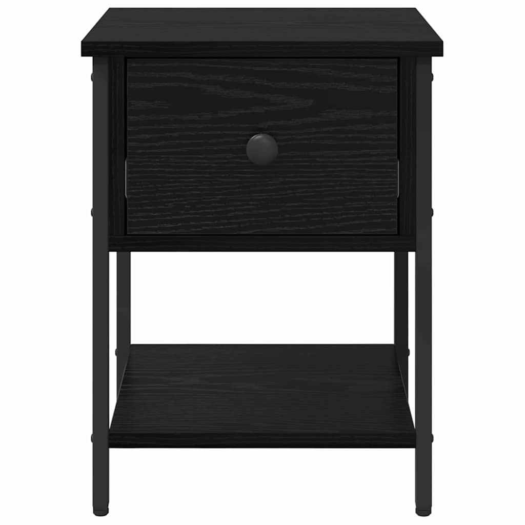vidaXL Κομοδίνο Μαύρη Οξυά 34 x 35,5 x 45 εκ Επεξεργασμένο ξύλο