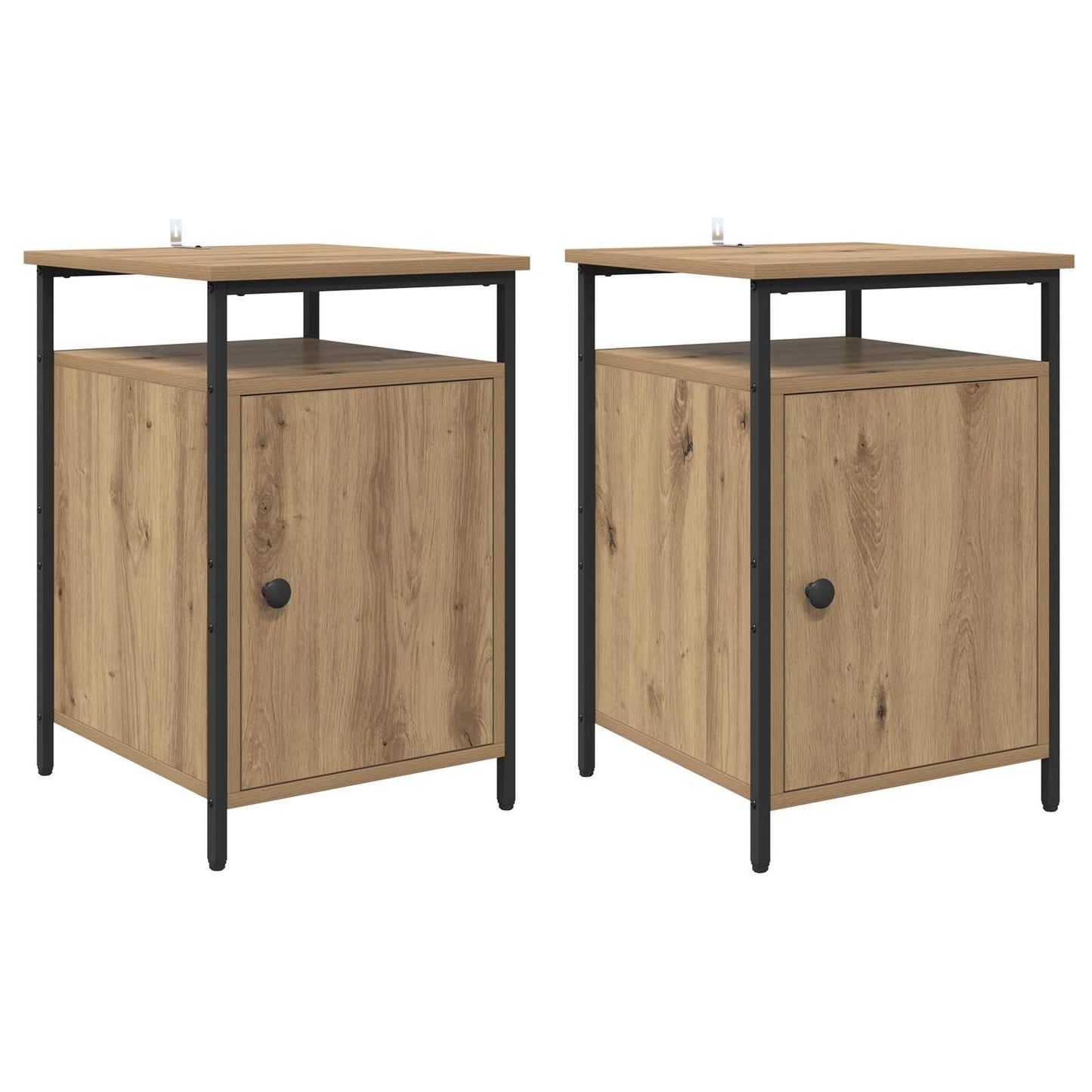 vidaXL Κομοδίνο 2 τμχ. Artisan Oak 40 x 42 x 60 εκ. Επεξεργασμένο Ξύλο