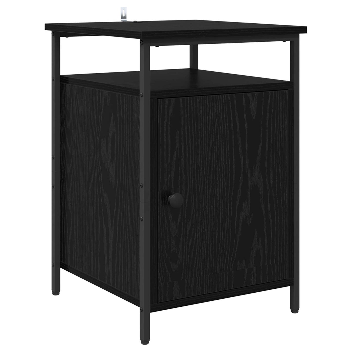 vidaXL Κομοδίνο 2 τμχ. Μαύρη Οξυά 40 x 42 x 60 εκ. Επεξεργασμένο Ξύλο