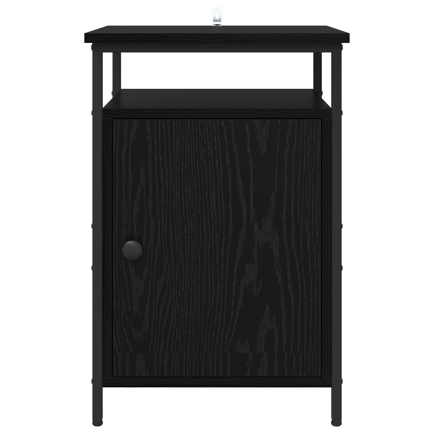 vidaXL Κομοδίνο 2 τμχ. Μαύρη Οξυά 40 x 42 x 60 εκ. Επεξεργασμένο Ξύλο
