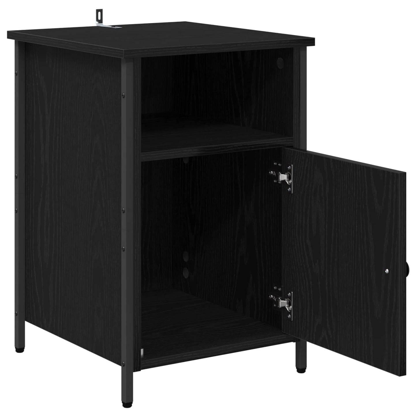 vidaXL Κομοδίνο Μαύρη Οξυά 40 x 42 x 60 εκ. Επεξεργασμένο Ξύλο